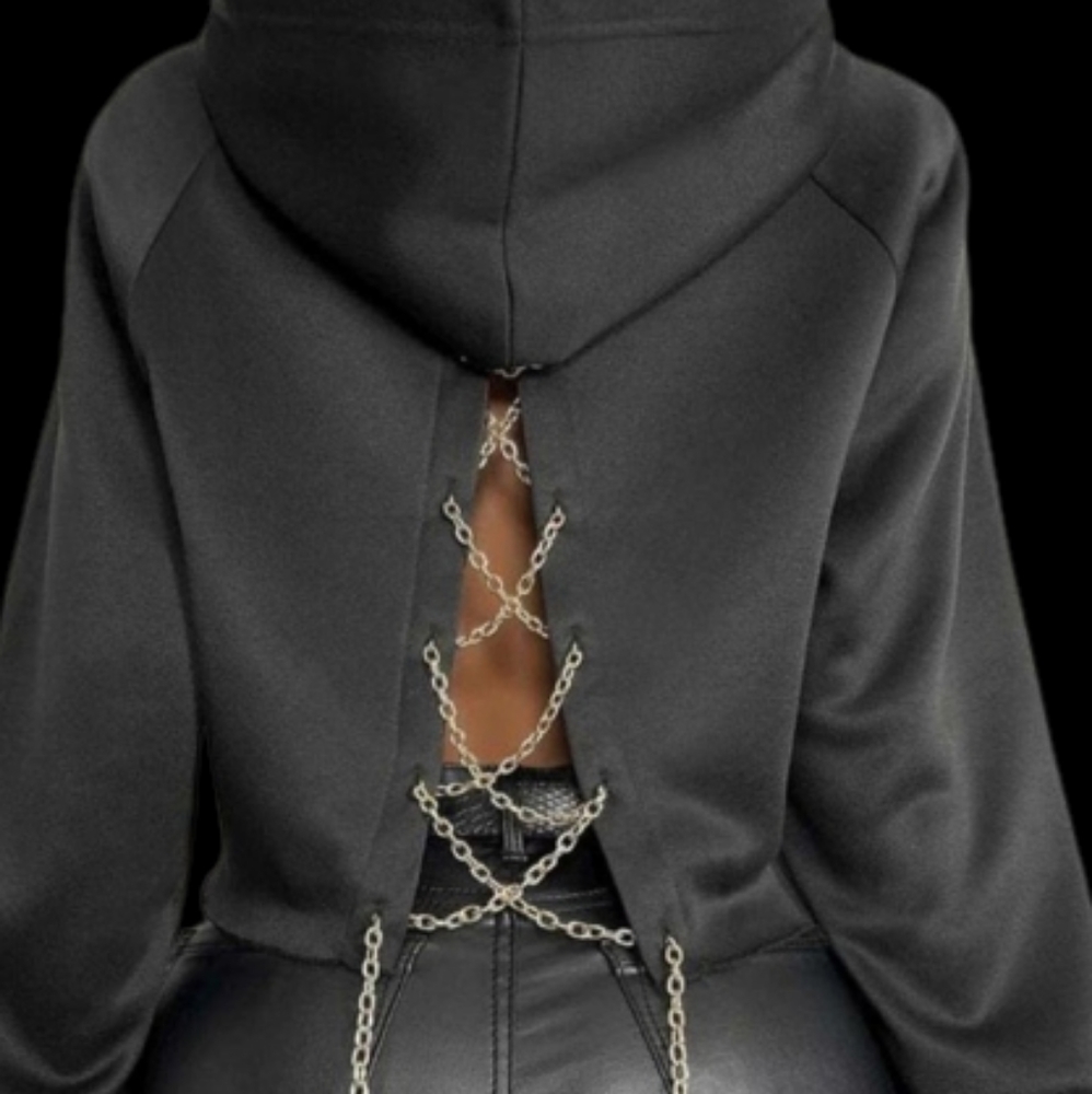 Ladies cropped hoodie